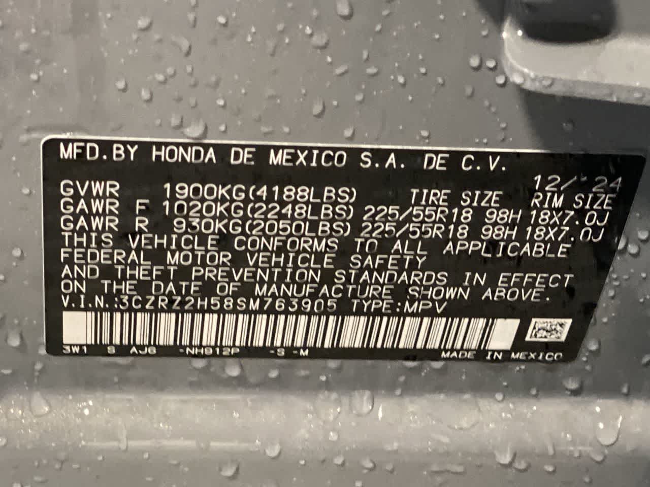 2025 Honda HR-V Sport
