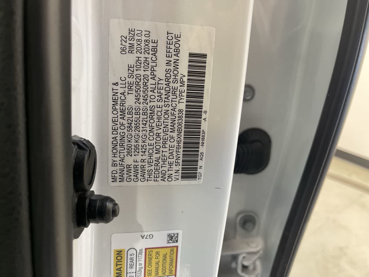 2022 Honda Pilot Touring 7-Passenger